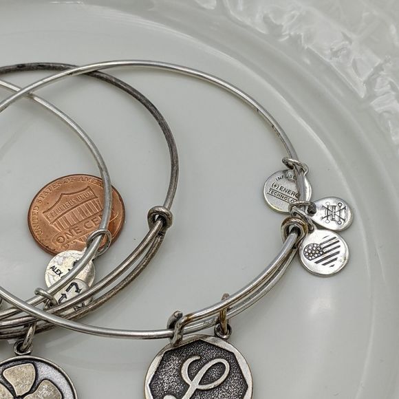 Alex and Ani Rafaleian Silver Set of 3 Bracelets - Picture 8 of 13